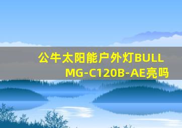 公牛太阳能户外灯BULL MG-C120B-AE亮吗